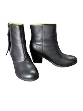 Bussola leather short boots REIKIAVIK  zipper black 38 7.5 8 EXCELLENT!